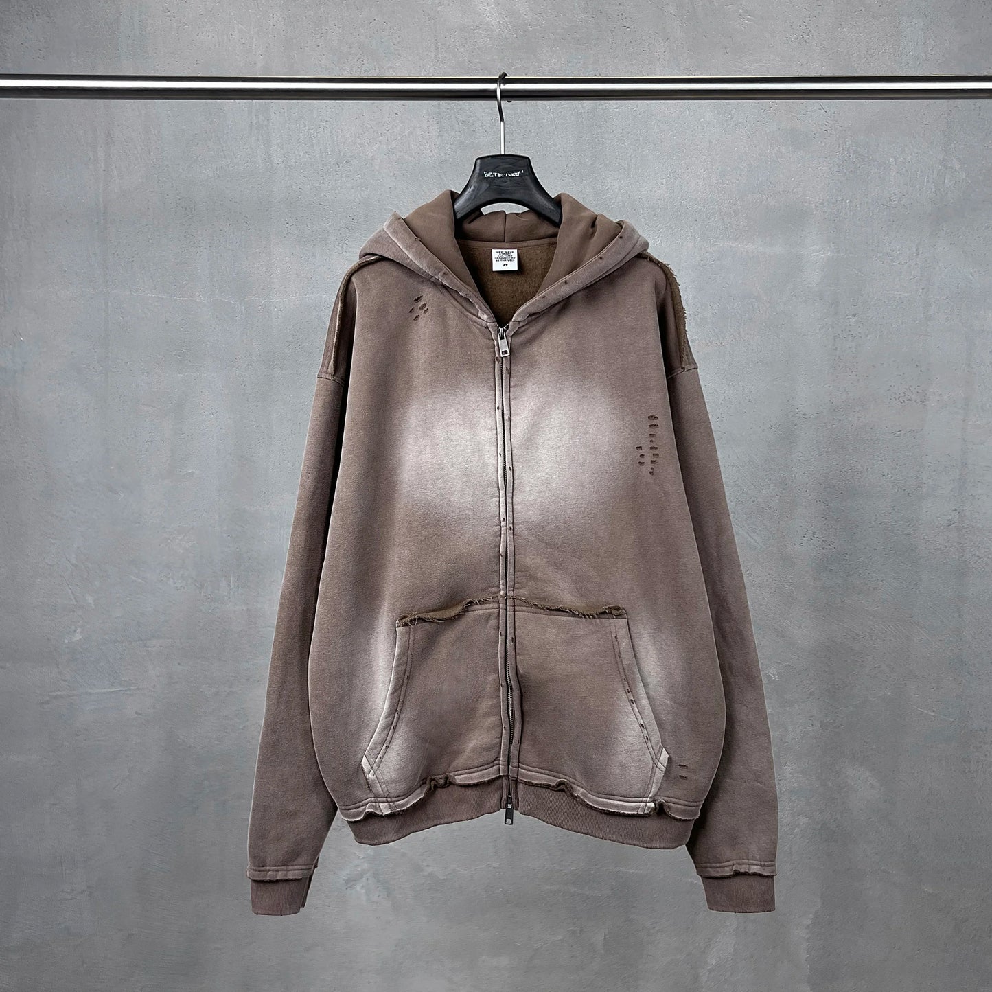 Washed Zipup Hoodie