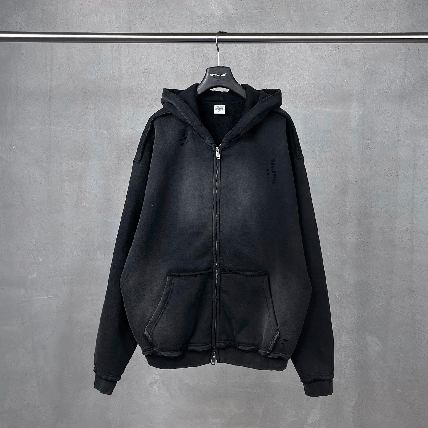 Washed Zipup Hoodie