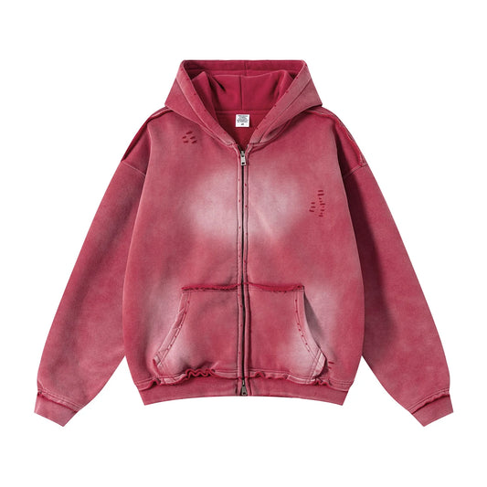 Washed Zipup Hoodie